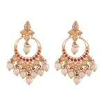 ER009( Chand bali with pearl drop 22kt earring) ER009( Chand bali with pearl drop 22kt earring)