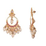ER009( Chand bali with pearl drop 22kt earring) ER009( Chand bali with pearl drop 22kt earring)