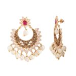 ER002 (Antique white stone pearl drop 22kt earring) ER002 (Antique white stone pearl drop 22kt earring)