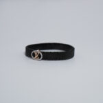 Lv black band 18kt bracelet Lv black band 18kt bracelet