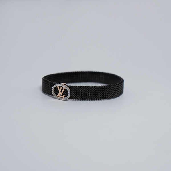 Lv black band 18kt bracelet Konika Jewellery