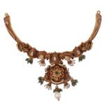 Isha 22kt polki necklace set Isha 22kt polki necklace set