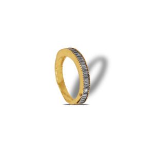 18K Yellow Gold Baguette CZ Eternity Band 18K Yellow Gold Baguette CZ Eternity Band