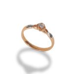Rose-Inspired Solitaire CZ Ring in 18K Gold Rose-Inspired Solitaire CZ Ring in 18K Gold