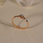 Rose-Inspired Solitaire CZ Ring in 18K Gold Rose-Inspired Solitaire CZ Ring in 18K Gold