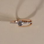 18K Rose Gold Twisted Solitaire CZ Ring 18K Rose Gold Twisted Solitaire CZ Ring