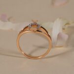 18K Celestial Loop Rose Gold Ring with Heart Accents 18K Celestial Loop Rose Gold Ring with Heart Accents