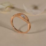 Rose Gold CZ Single Stone Ring – Minimalist & Timeless Rose Gold CZ Single Stone Ring – Minimalist & Timeless
