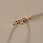 Rose-Inspired Solitaire CZ Ring in 18K Gold Rose-Inspired Solitaire CZ Ring in 18K Gold