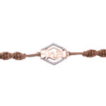 Modern Rakhi for Brother | Rose Gold "Bhai" Bracelet Modern Rakhi for Brother | Rose Gold "Bhai" Bracelet