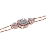 Rose Gold Emerald & Diamond Floral Bracelet Rose Gold Emerald & Diamond Floral Bracelet
