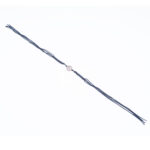 Swastik Rakhi with Accents in Rose Gold Finish on Grey Cord Swastik Rakhi with Accents in Rose Gold Finish on Grey Cord