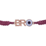 Rose Gold "BRO" Evil Eye Rakhi Bracelet for Brother Rose Gold "BRO" Evil Eye Rakhi Bracelet for Brother